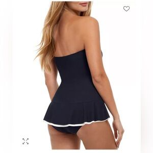 Profile By Gottex Black Swimsuit with Ruffle Detail